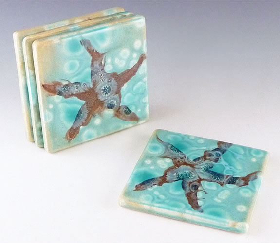 Set/4 Starfish Coasters by John McCuistion
